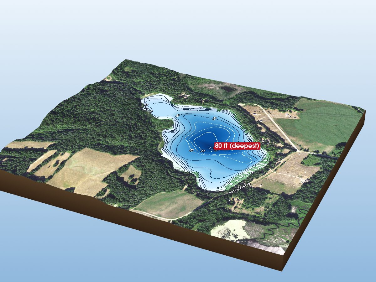 Depth map of Mons Lake