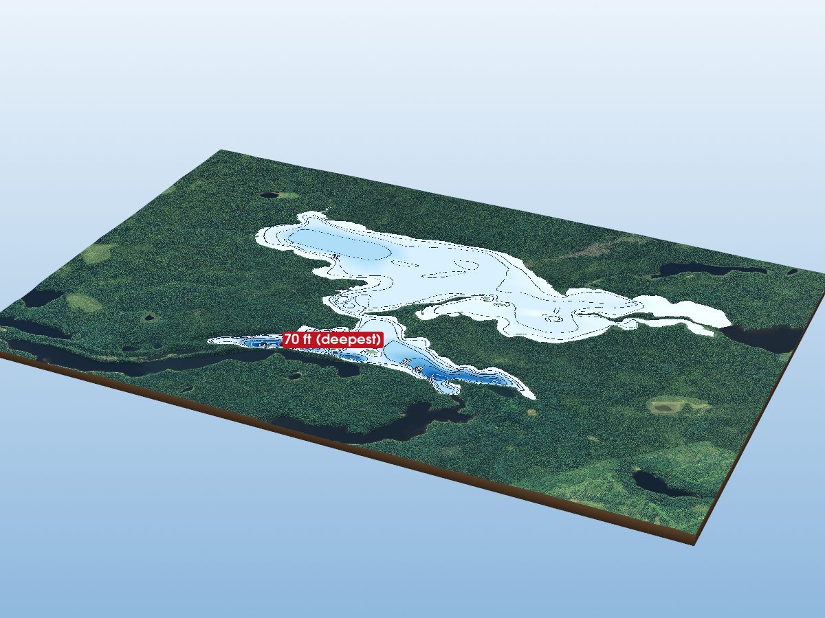 Depth map of Montreuil Lake
