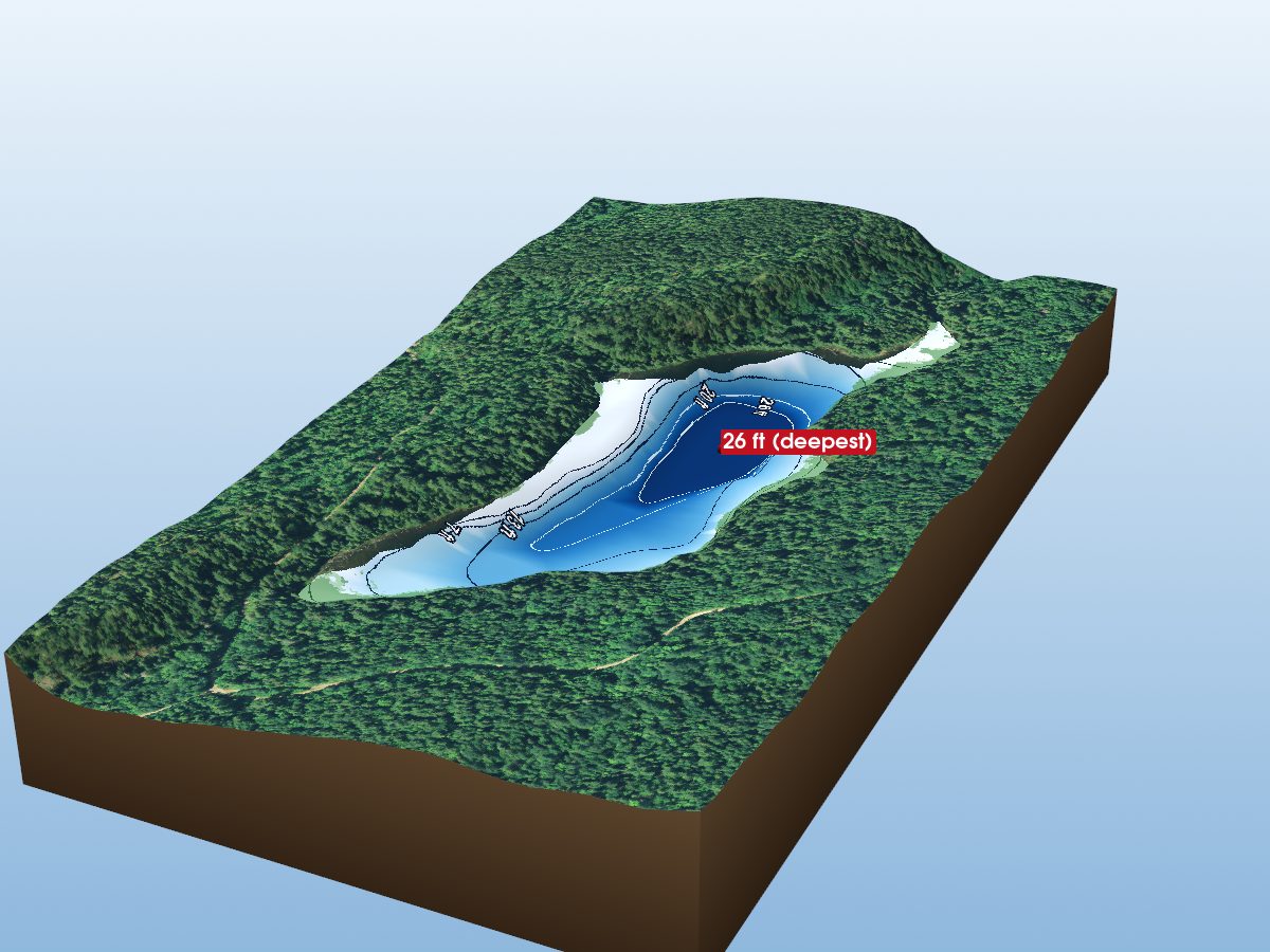Depth map of Moon Lake