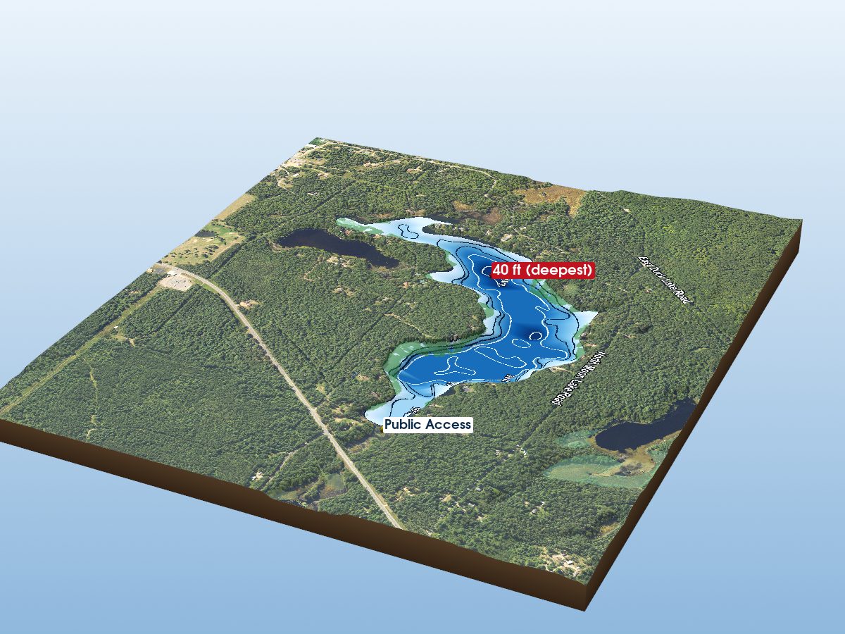 Depth map of Moon Lake