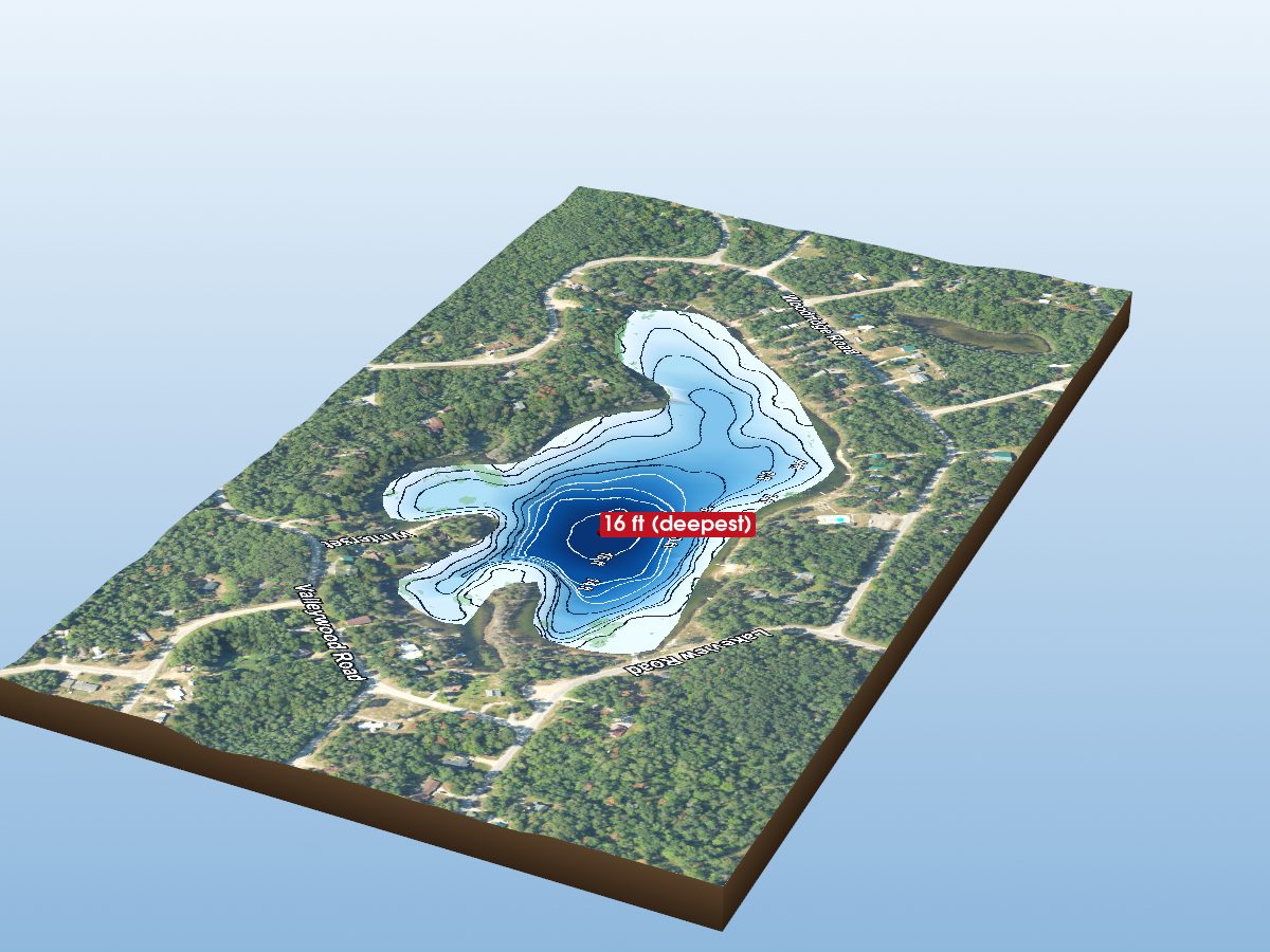 Depth map of Moon Lake