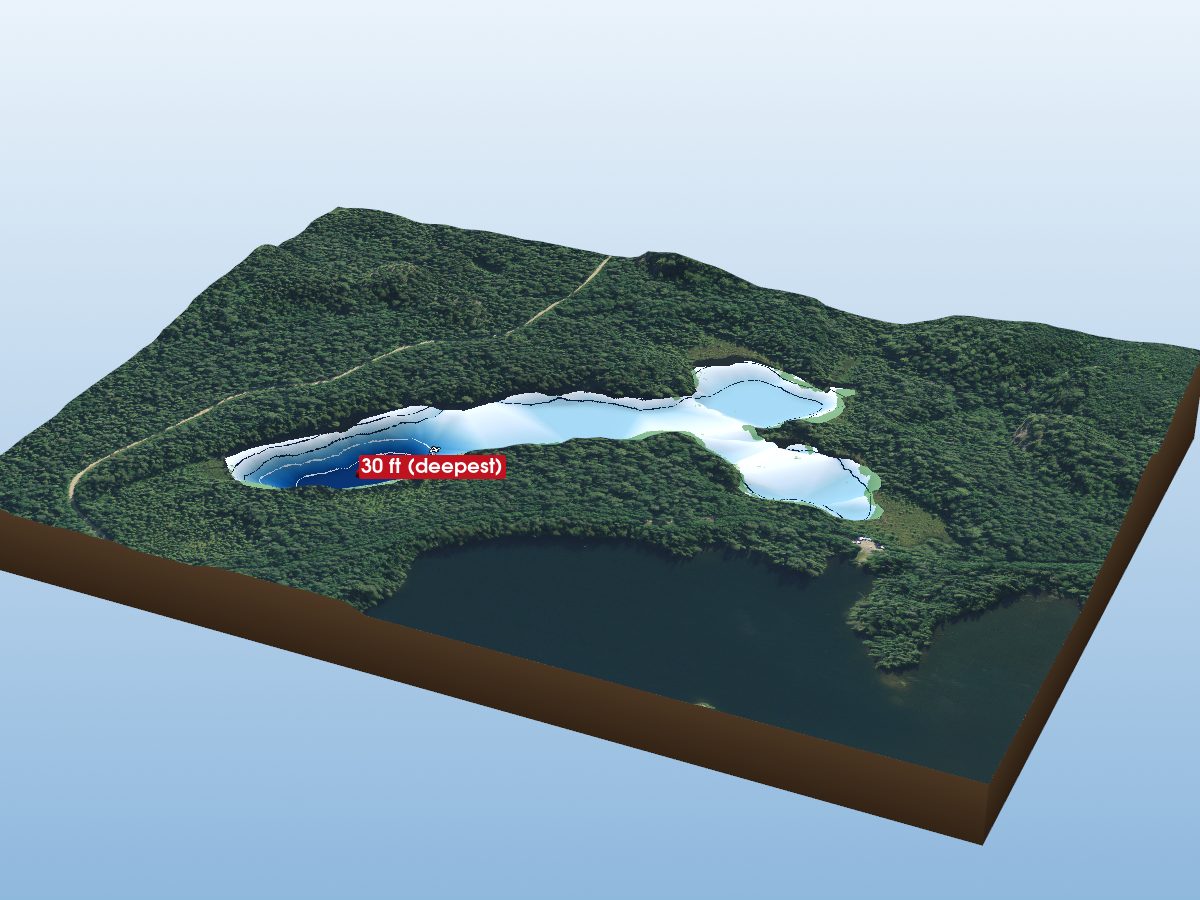 Depth map of Moon Lake