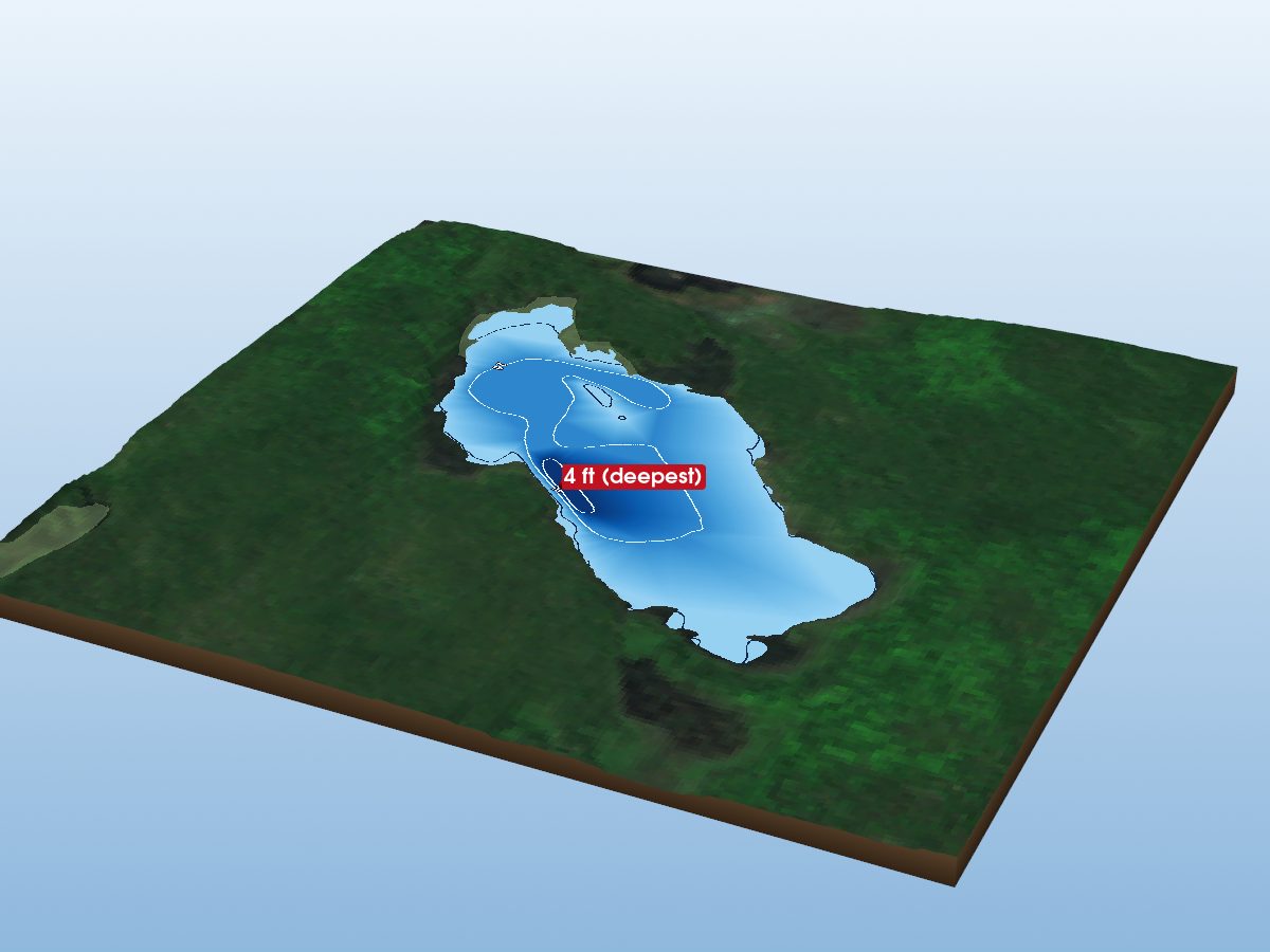 Depth map of Moore Lake