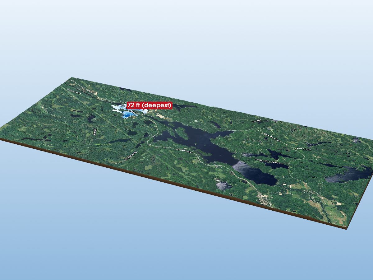Depth map of Moore Lake