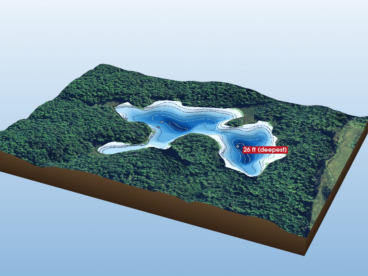 Depth map of Moore Lake
