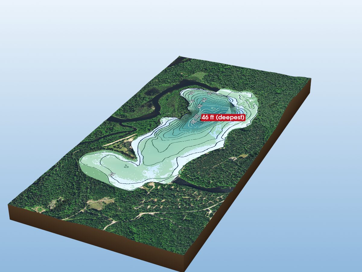 Depth map of Moore Lake