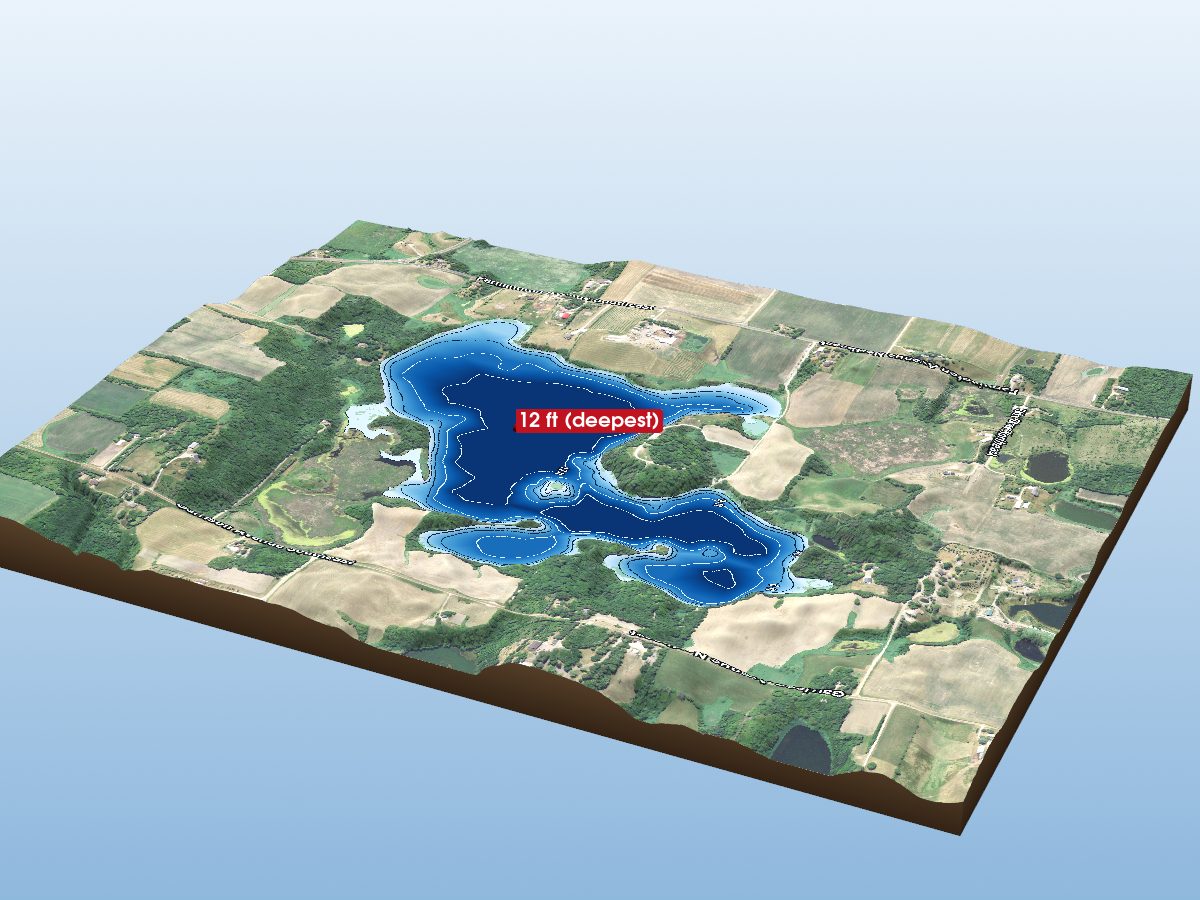 Depth map of Moore Lake