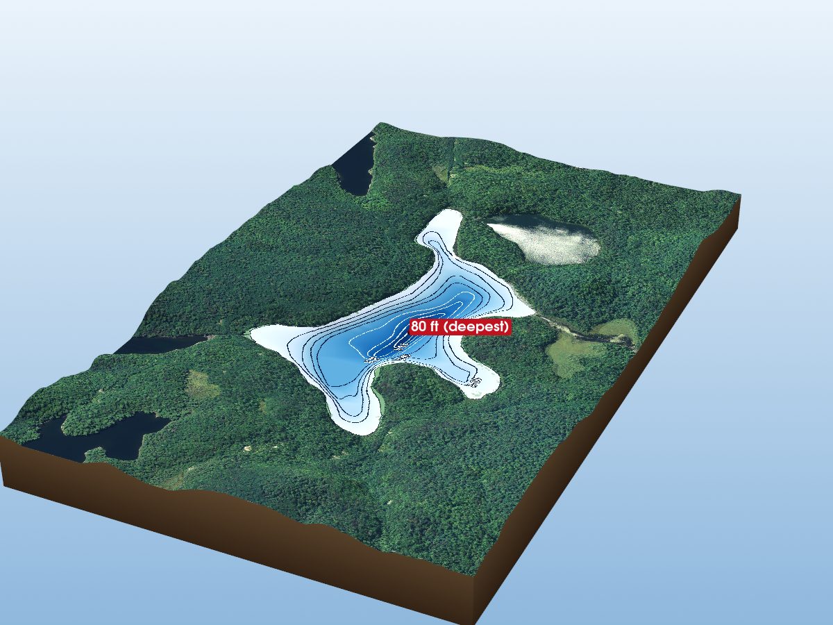 Depth map of Moose Lake