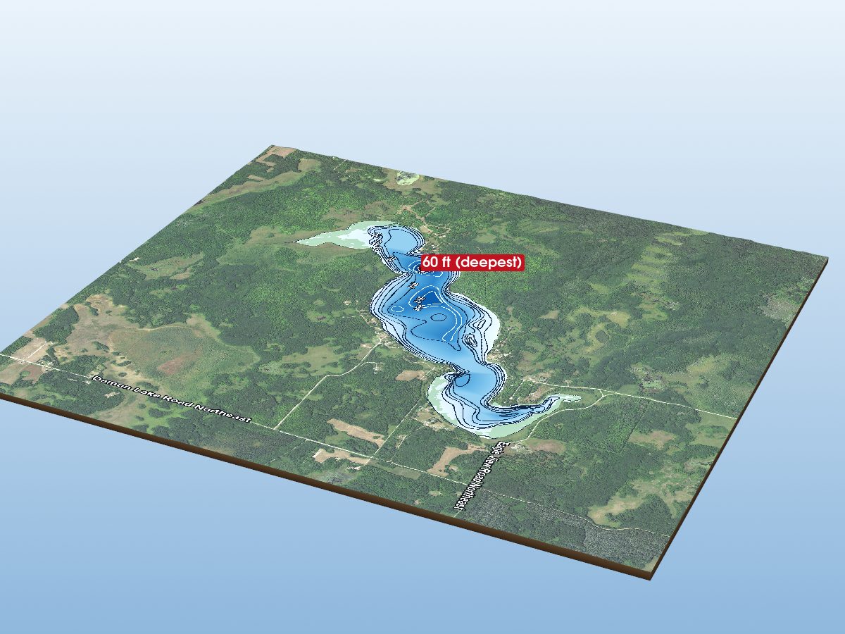 Depth map of Moose Lake