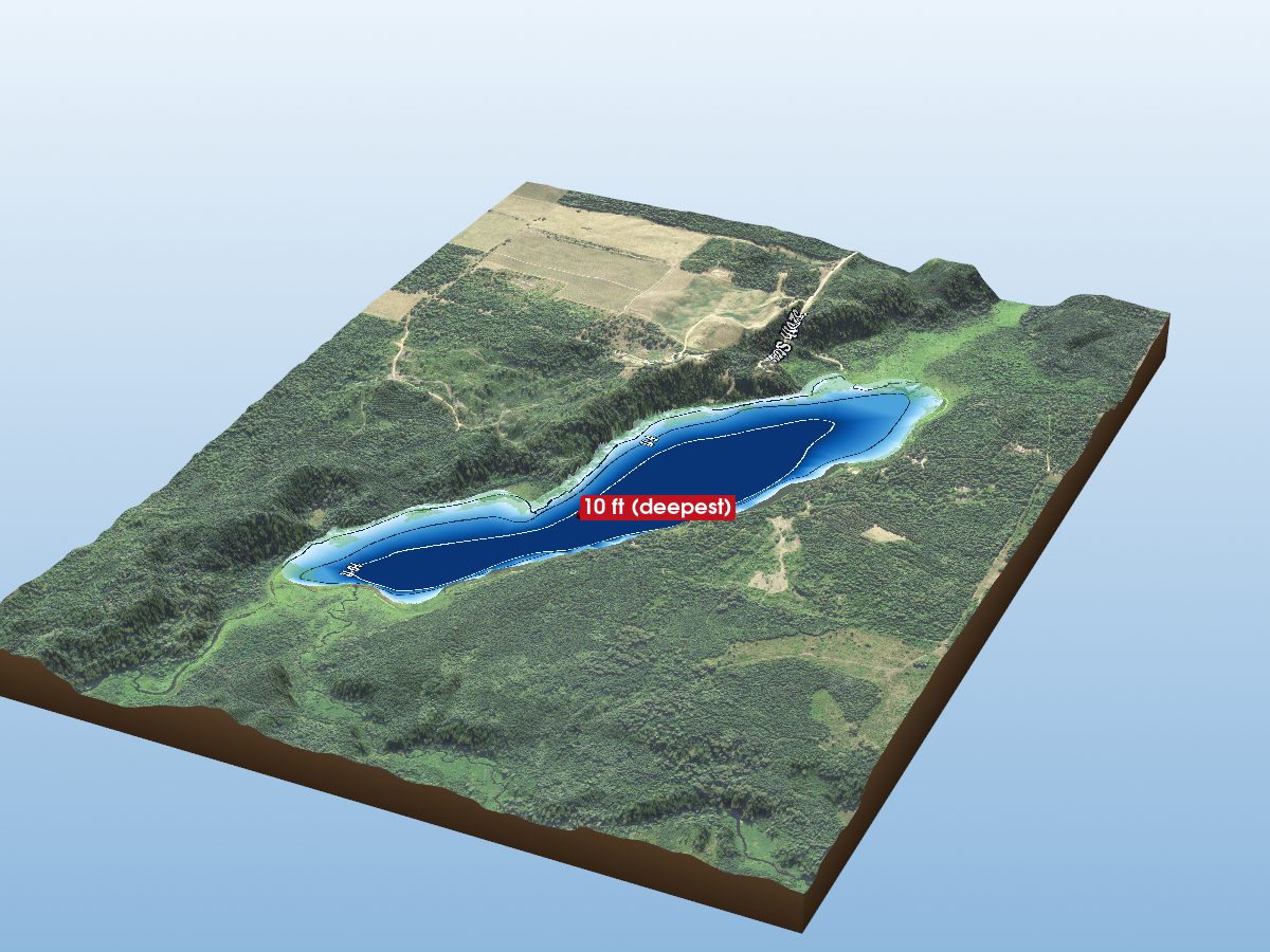 Depth map of Moose Lake