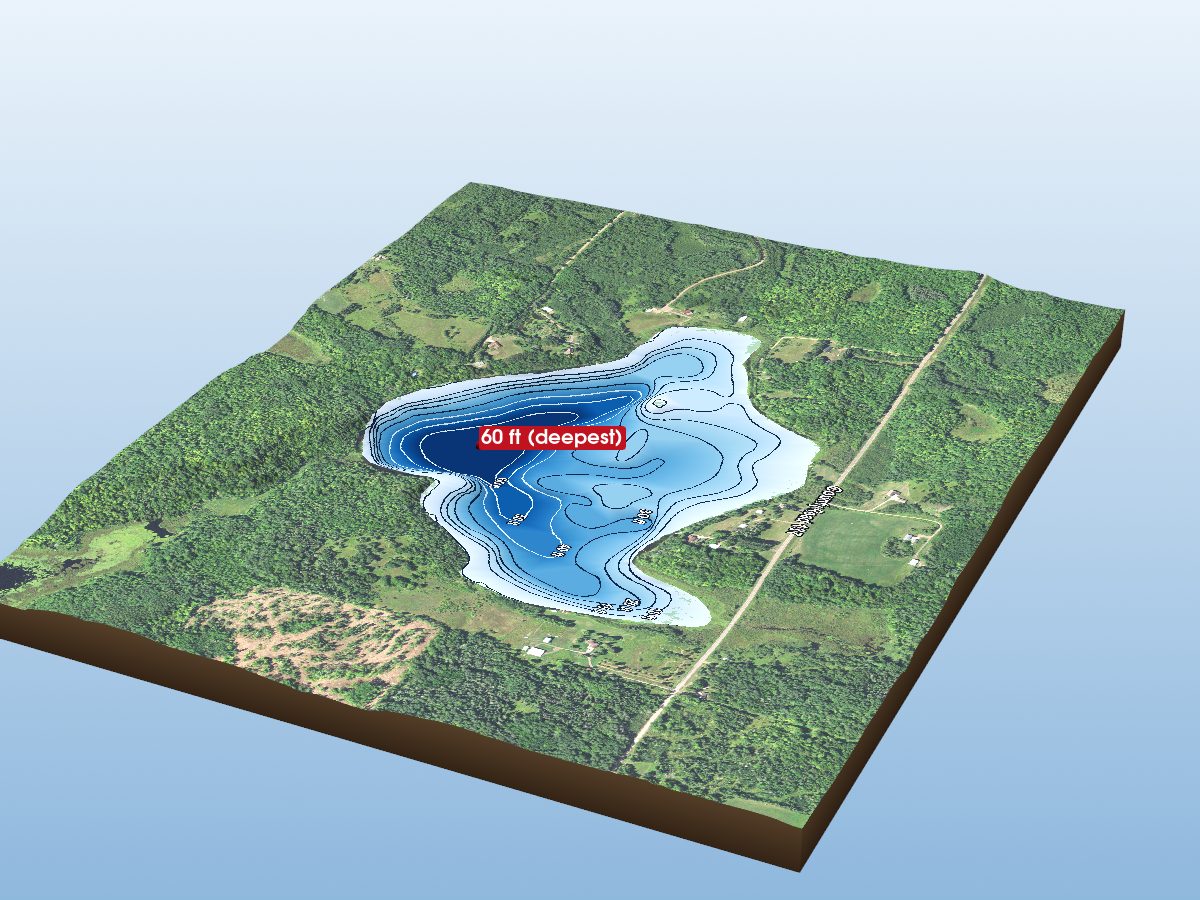 Depth map of Moose Lake