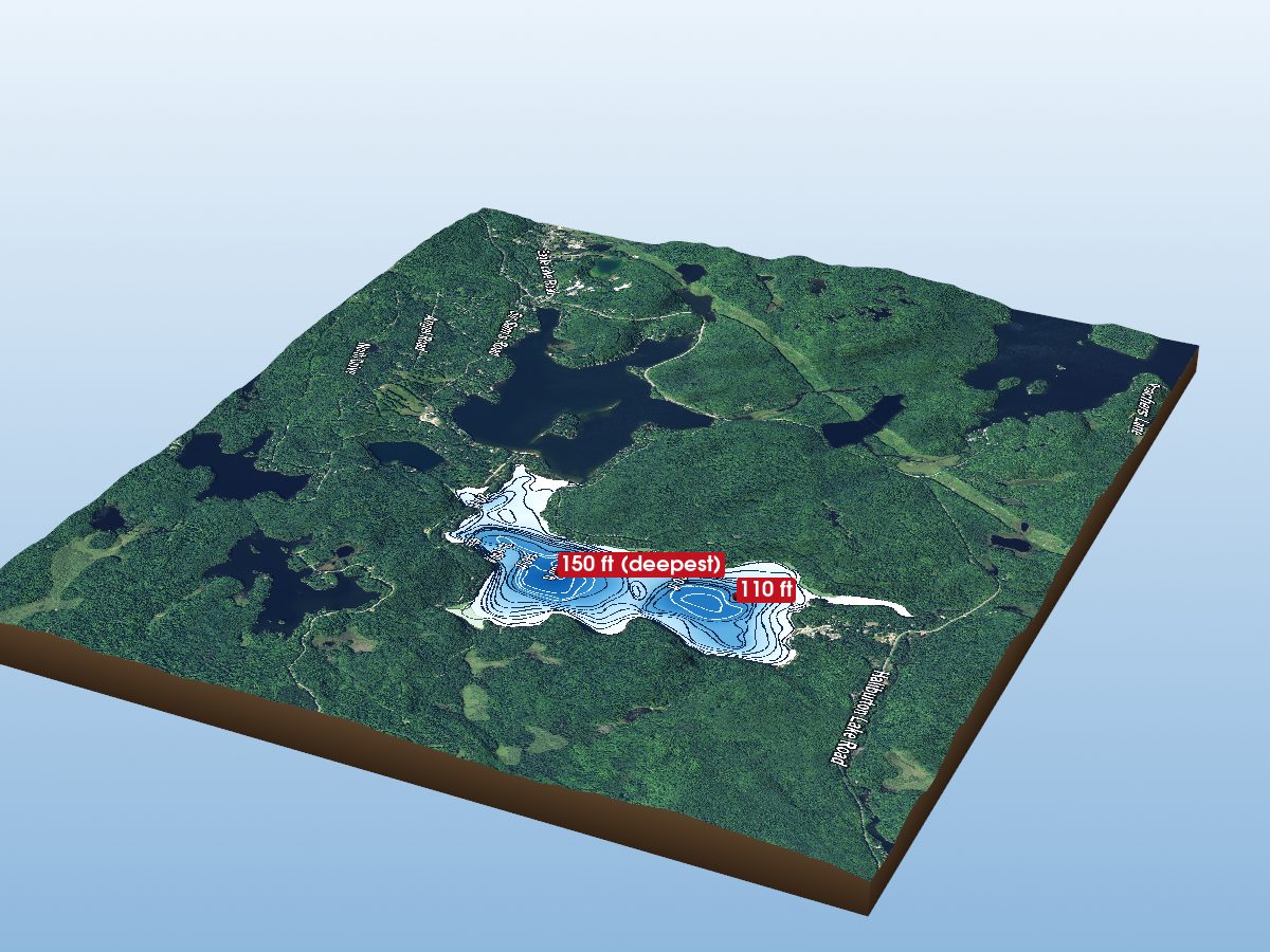 Depth map of Moose Lake