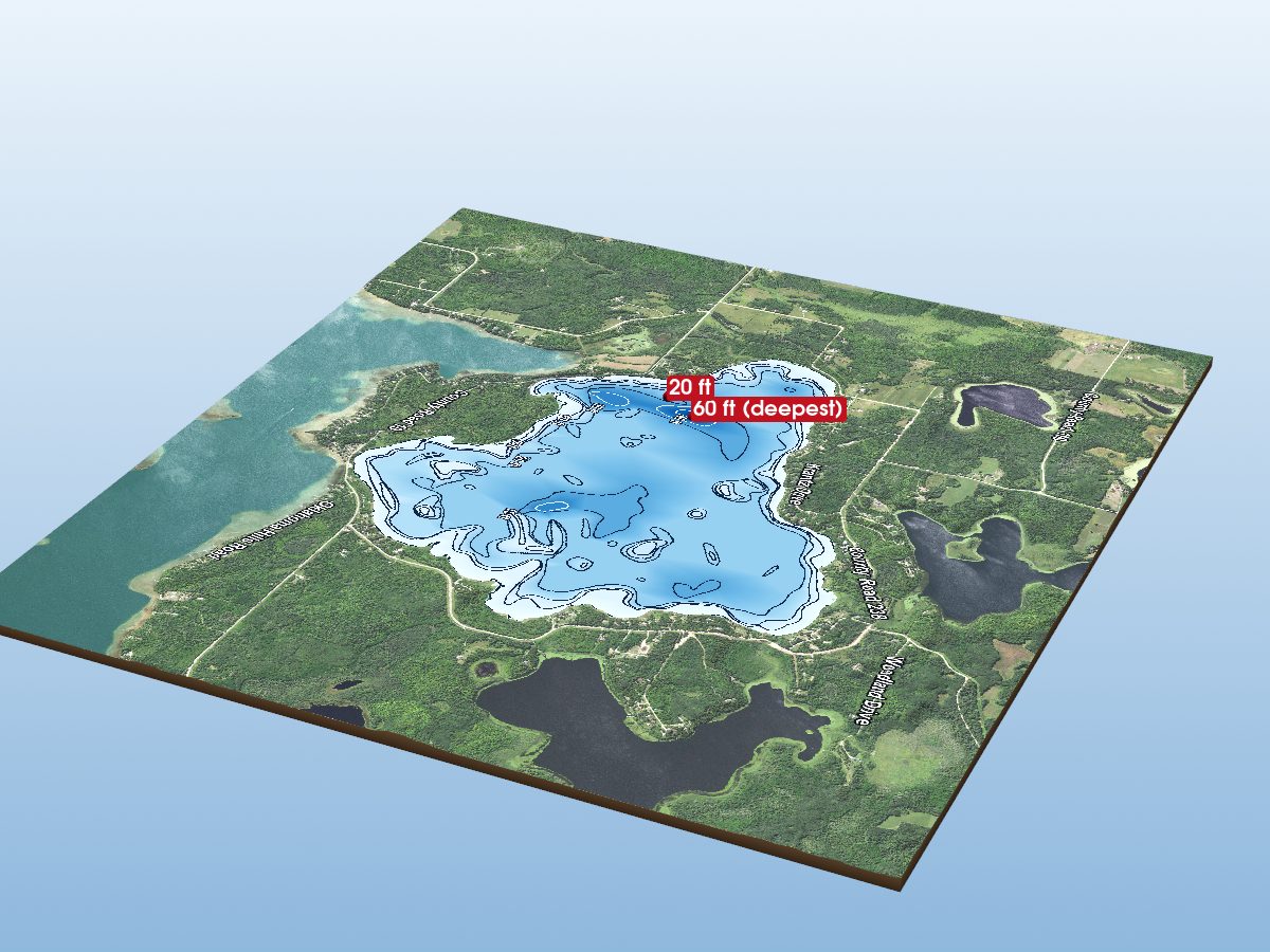 Depth map of Moose Lake