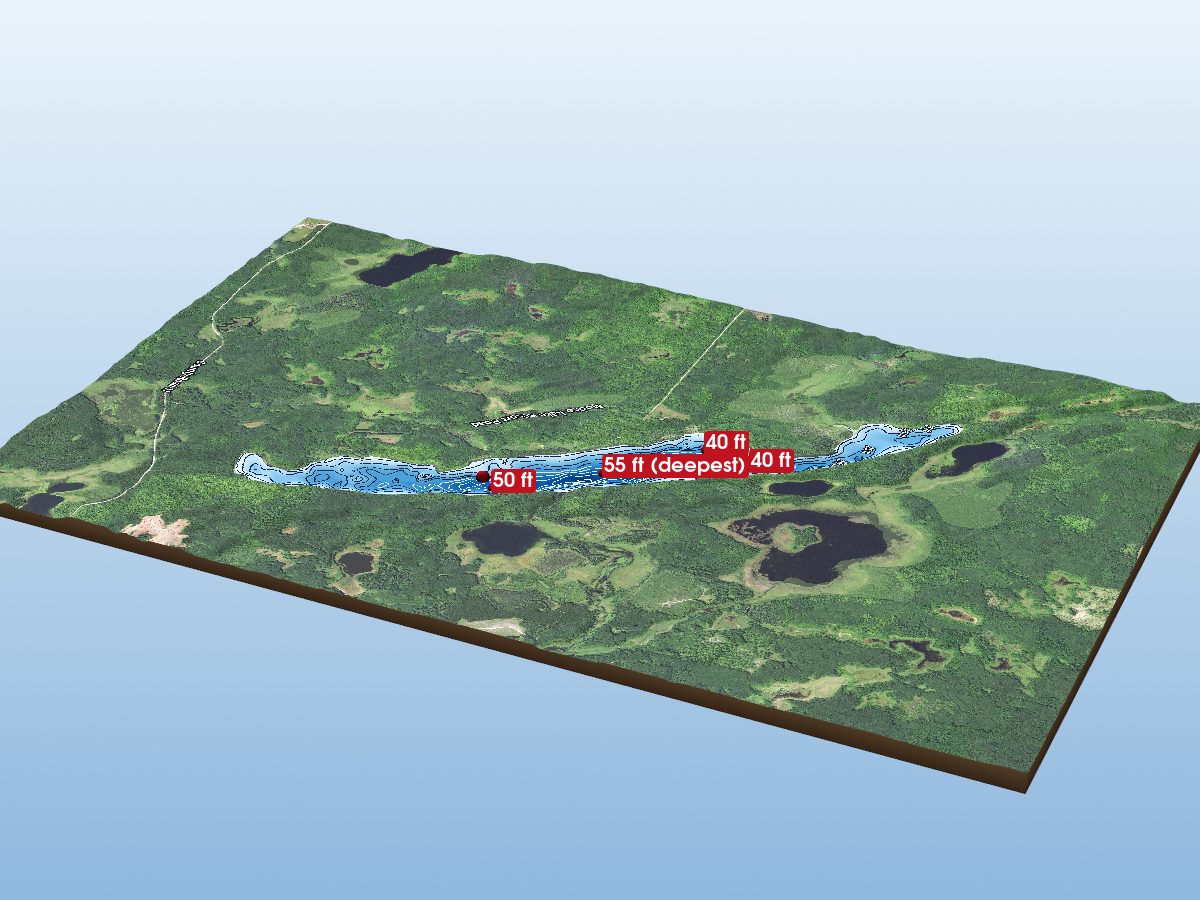 Depth map of Moose Lake