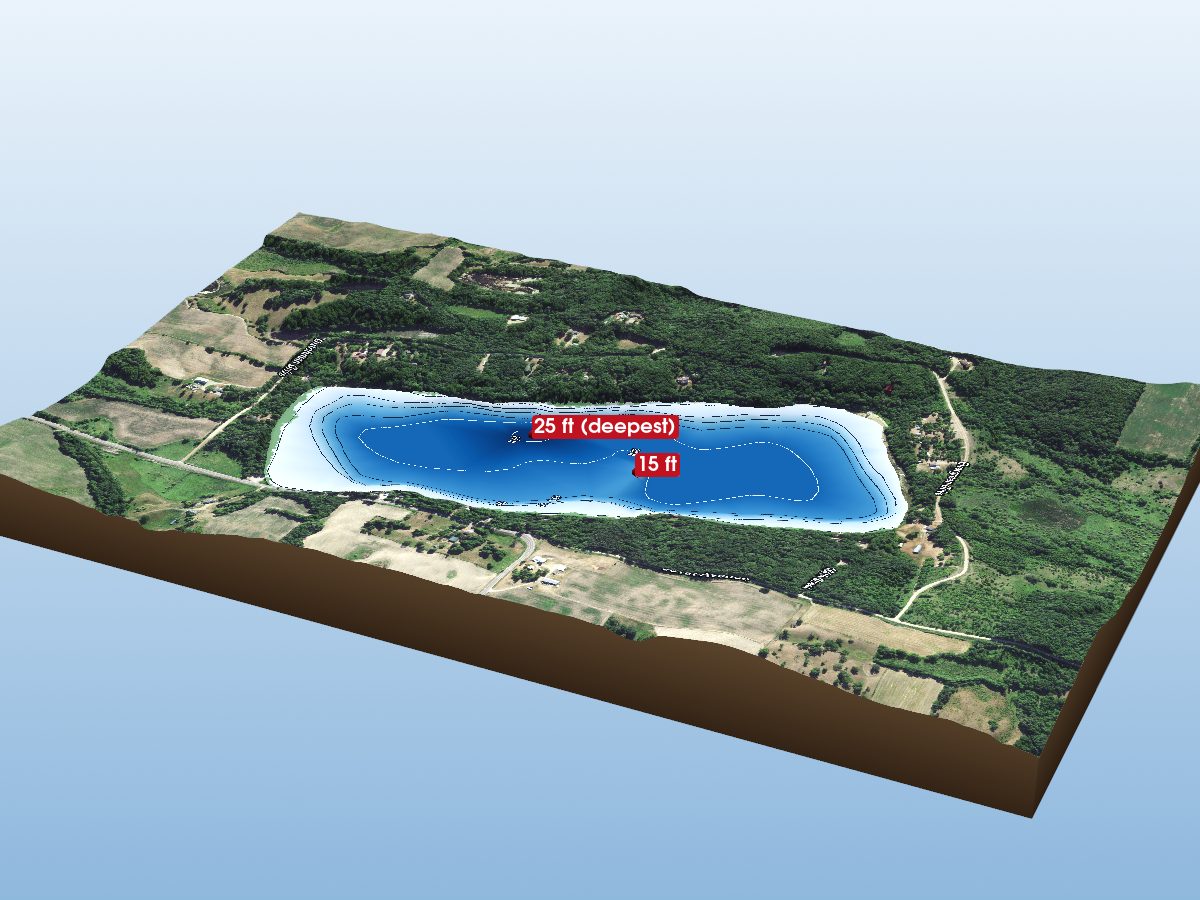 Depth map of Moose Lake