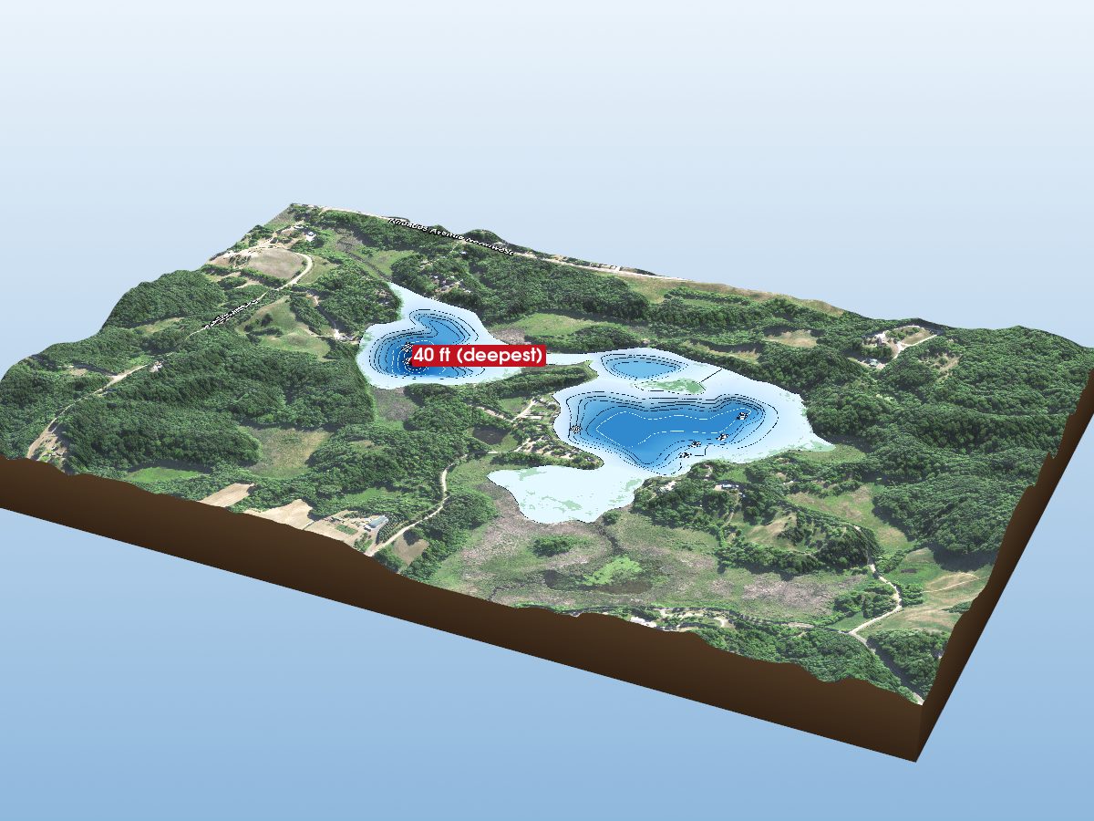 Depth map of Moose Lake