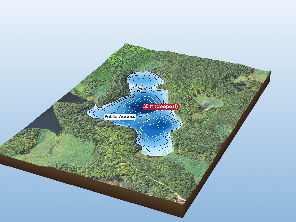 Depth map of Moosehead Lake