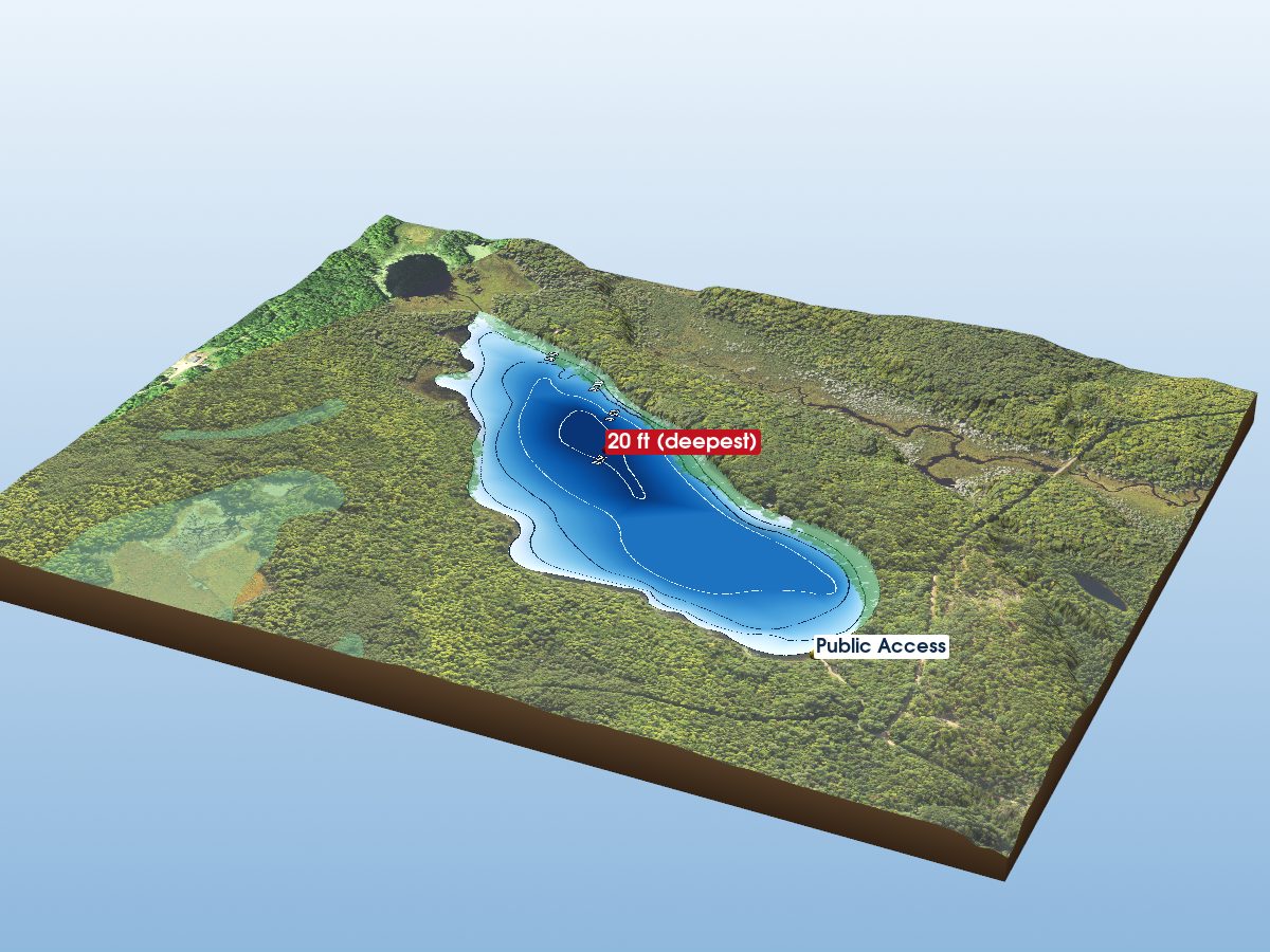 Depth map of Moraine Lake