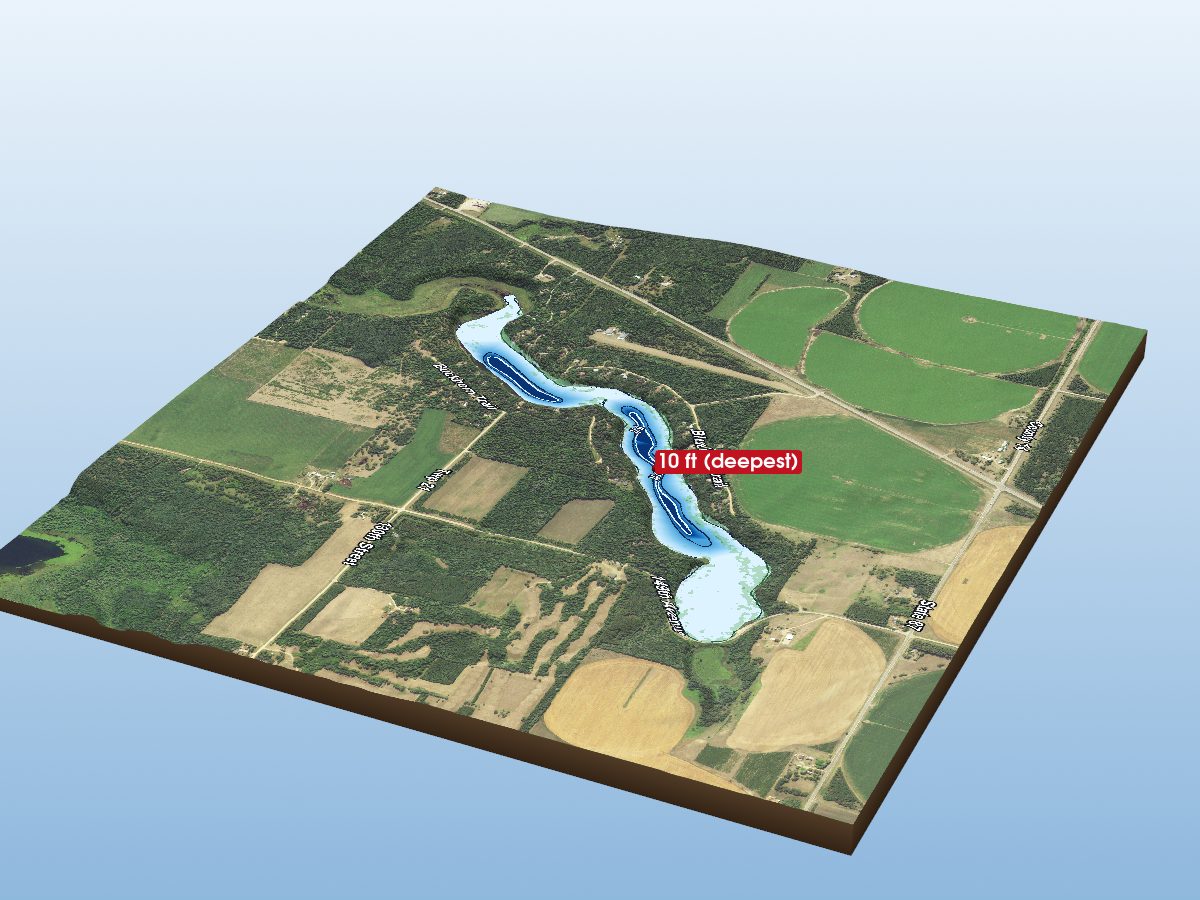 Depth map of Moran Lake