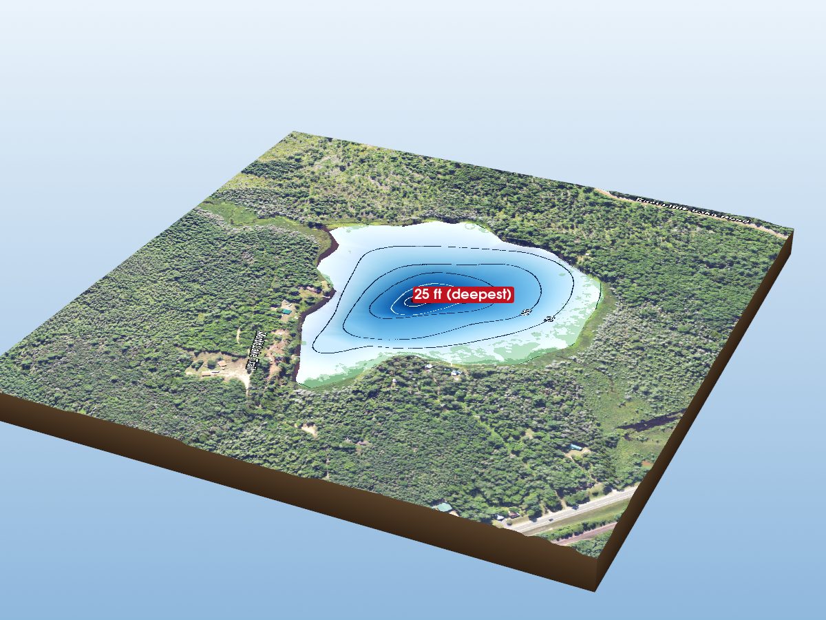 Depth map of Morbit Lake