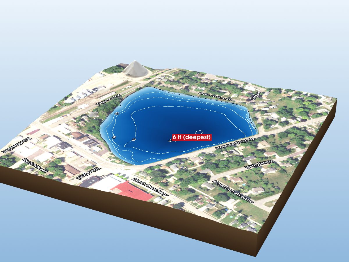 Depth map of Morin Lake