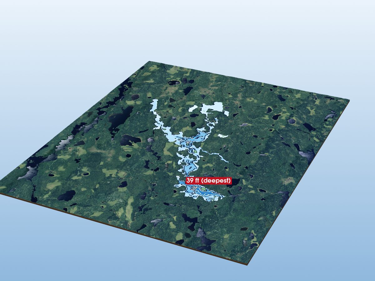 Depth map of Morris Lake