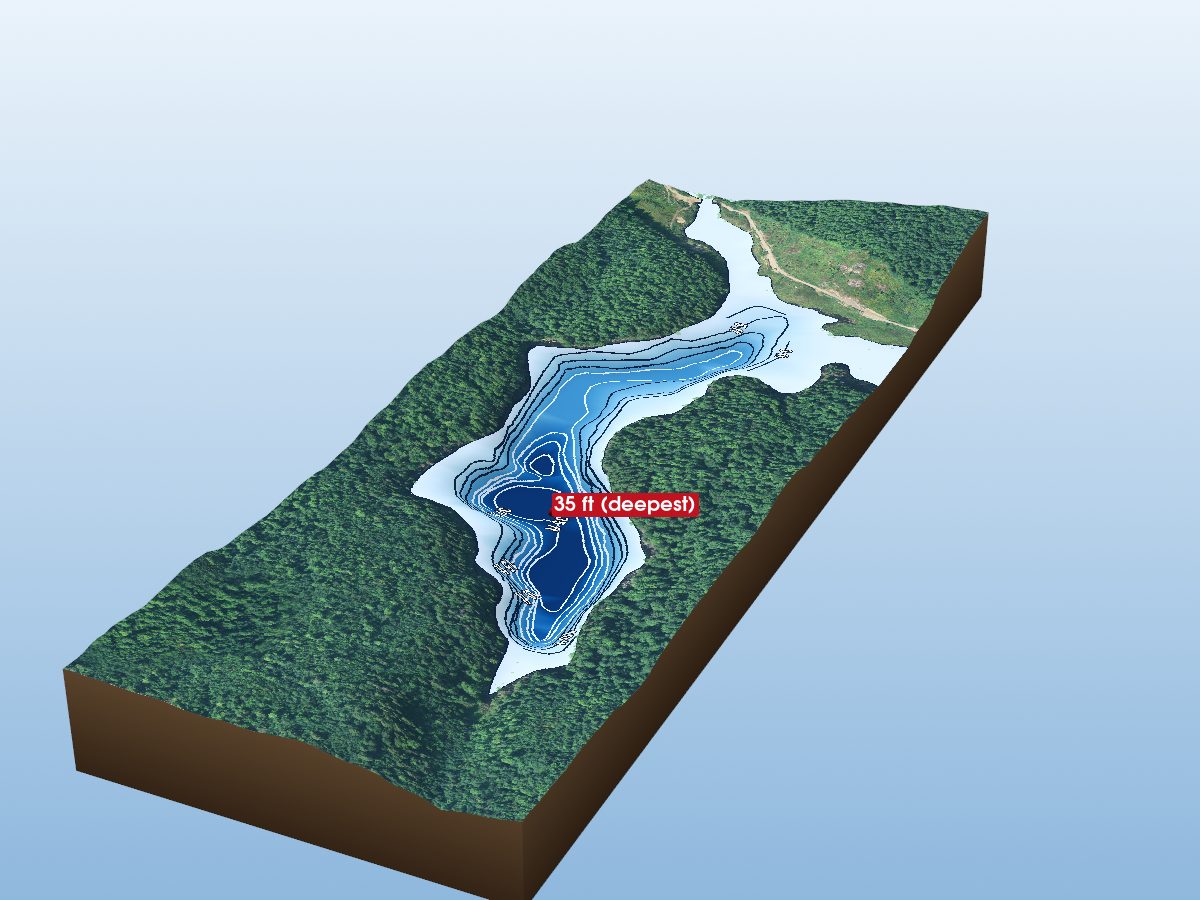Depth map of Morrow Lake