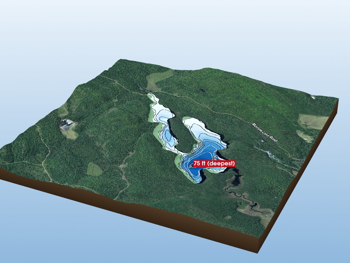 Depth map of Morrow Lake