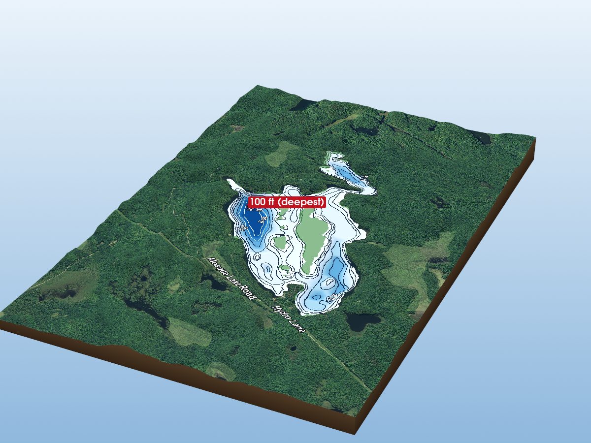 Depth map of Mosque Lake