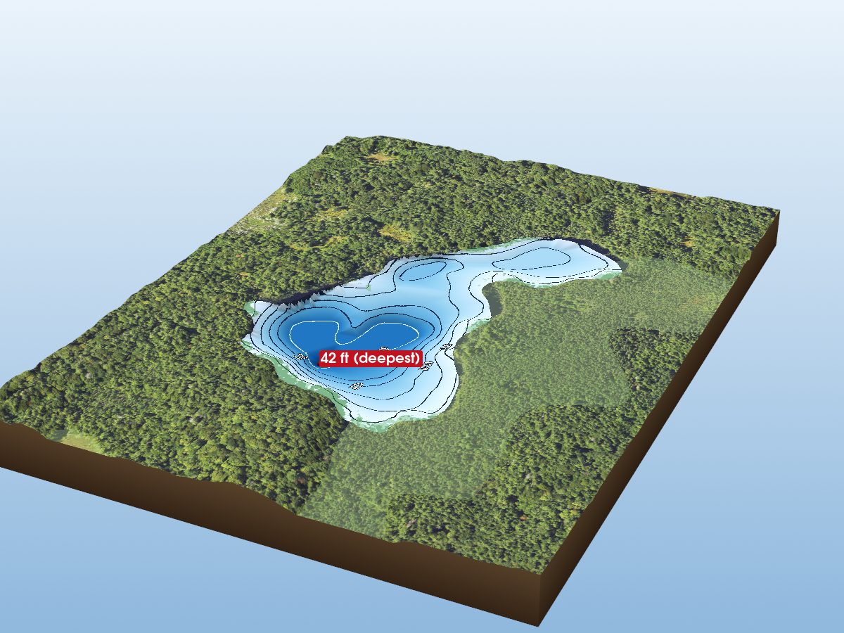 Depth map of Moss Lake