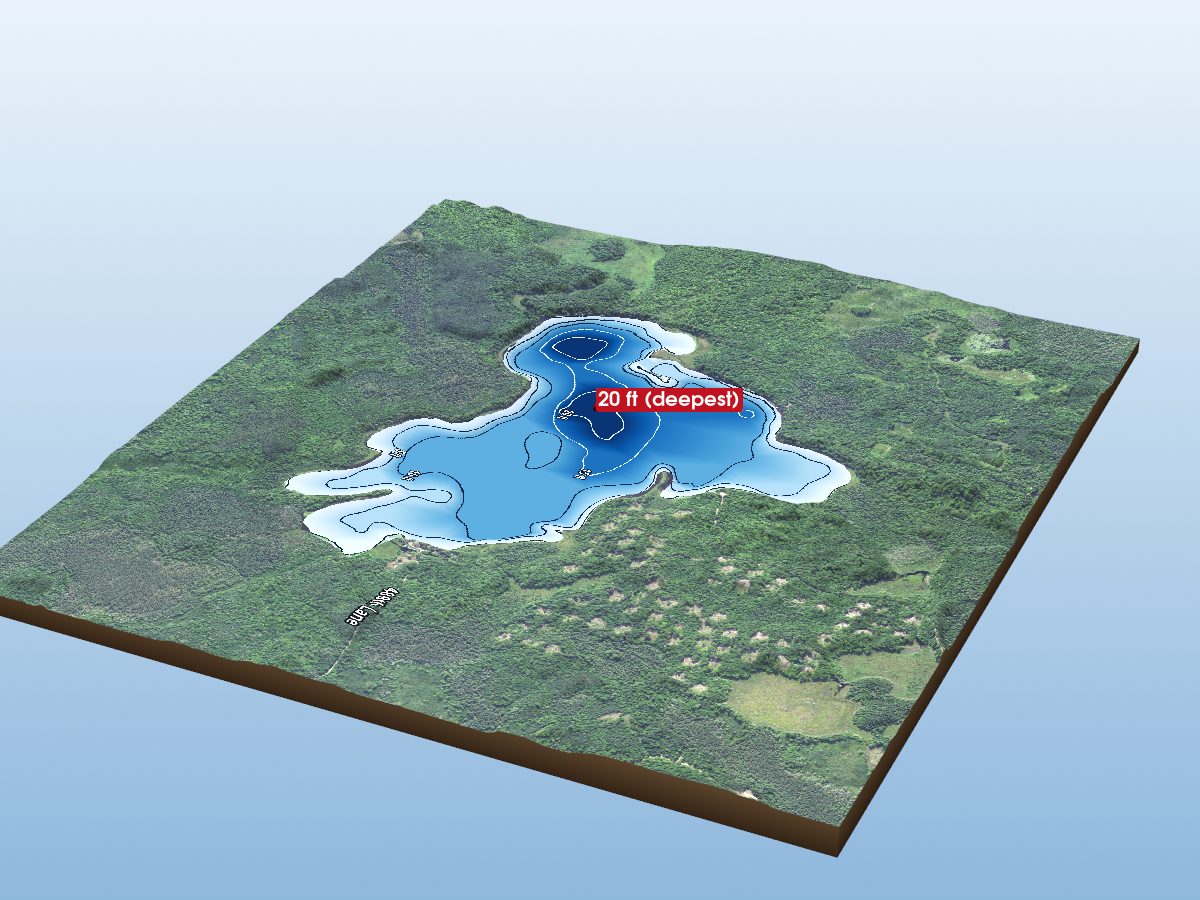 Depth map of Moulton Lake