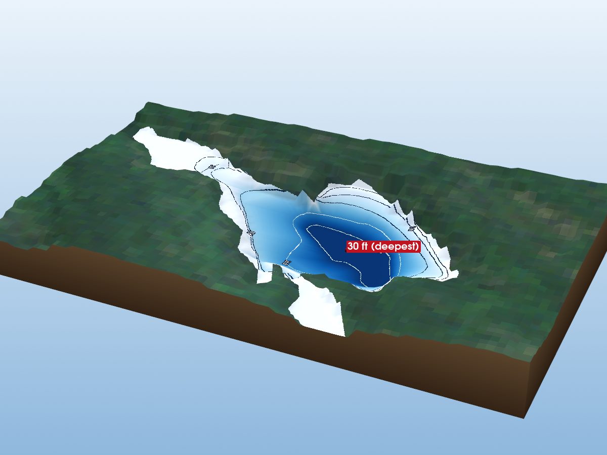Depth map of Moulton Lake