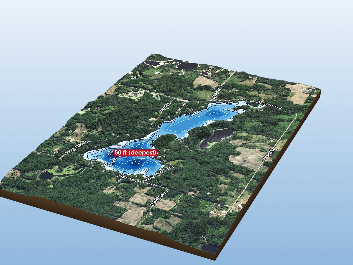 Depth map of Mound Lake