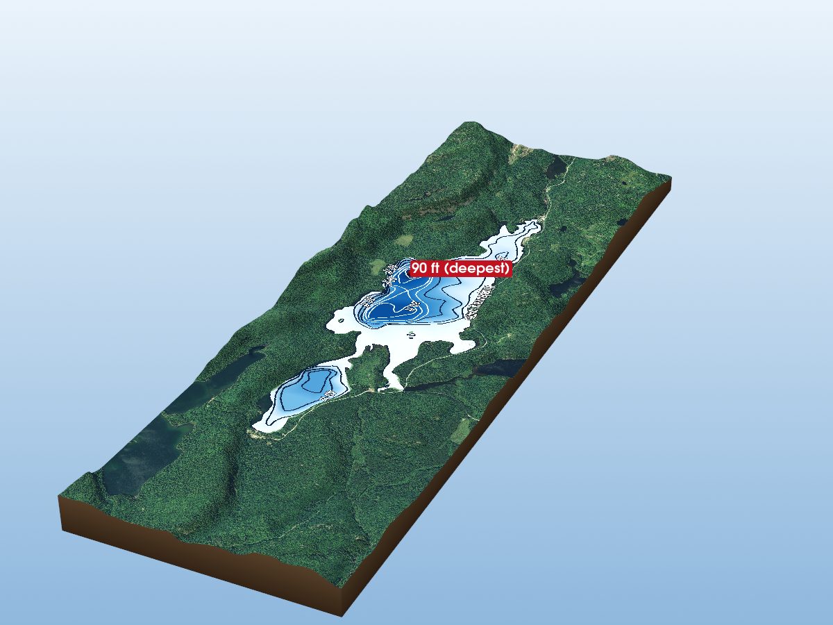 Depth map of Mount Lake