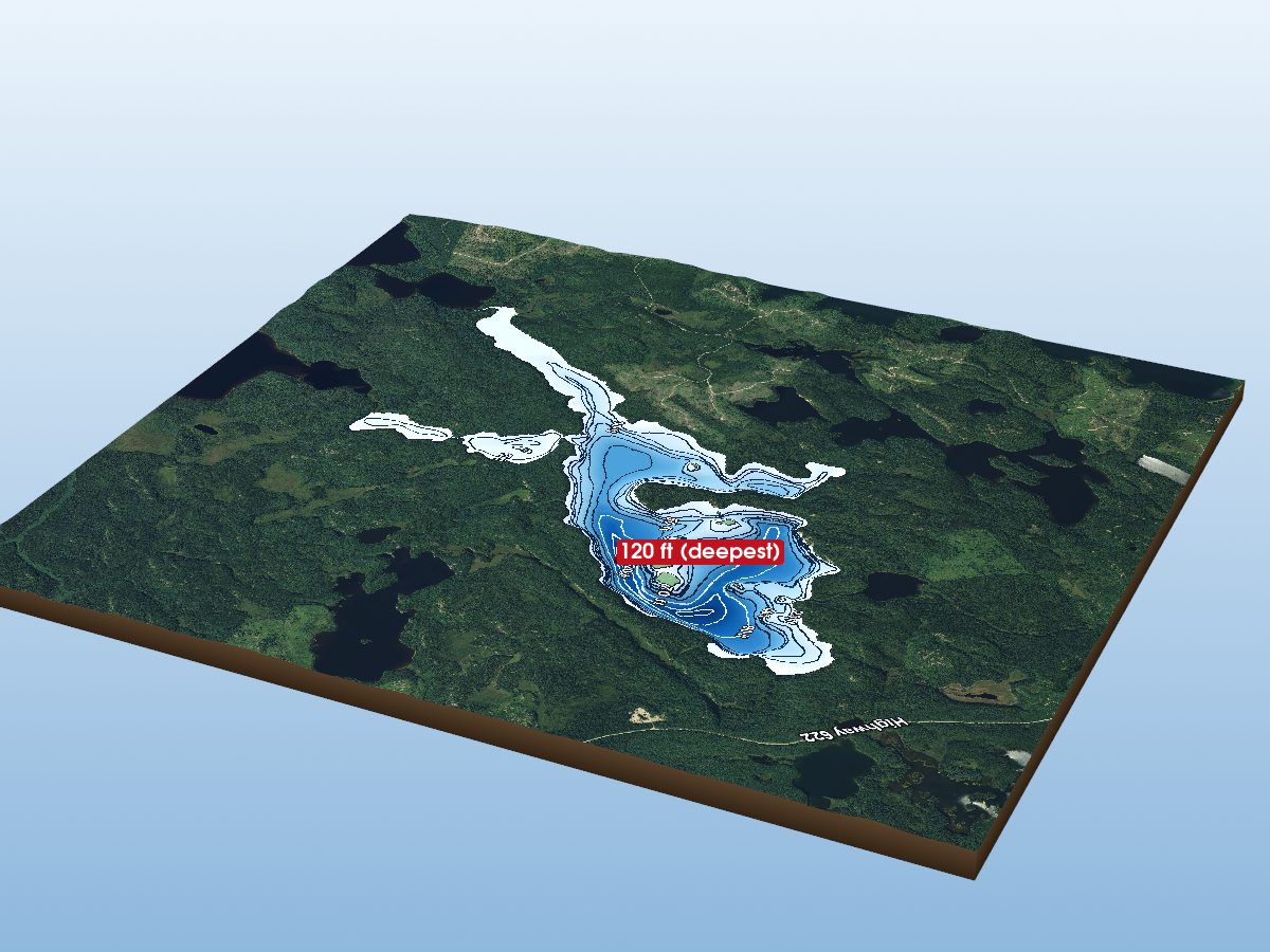 Depth map of Mount Lake