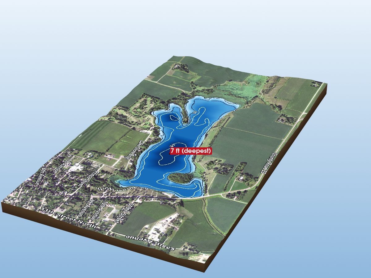 Depth map of Mountain Lake