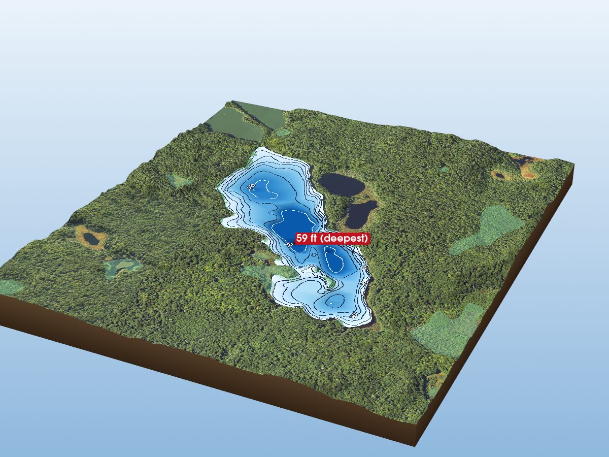 Depth map of Mountain Lake