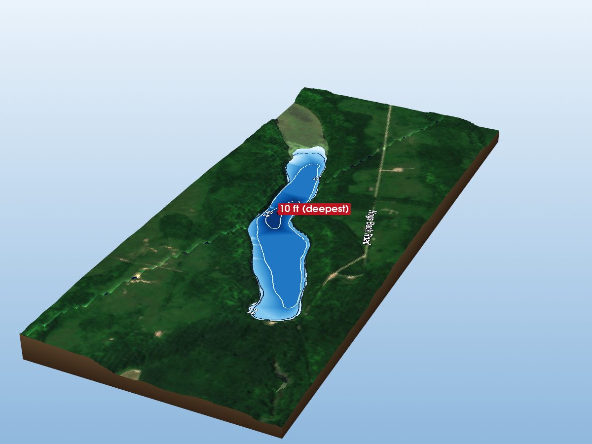 Depth map of Mountain Lake