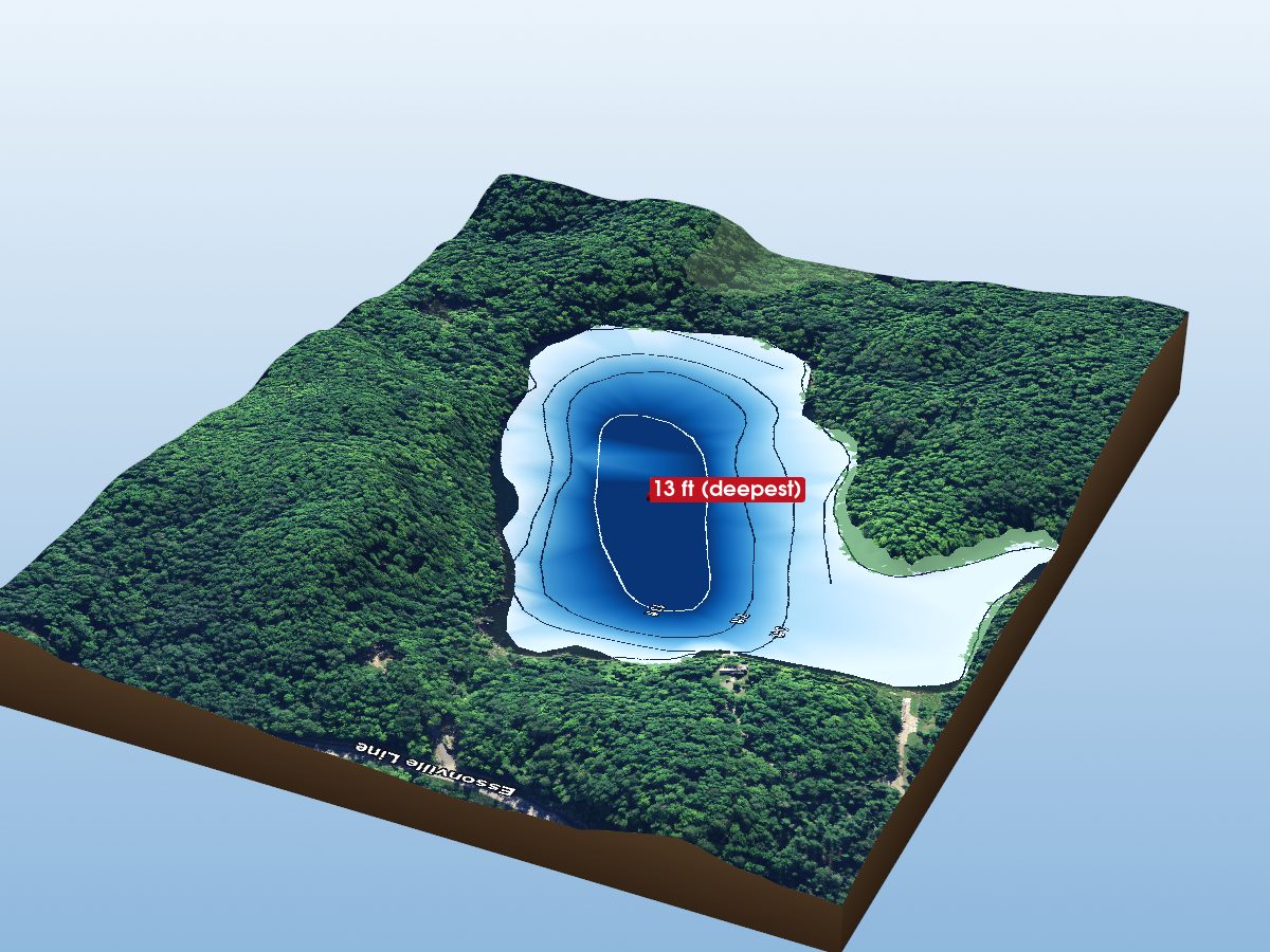 Depth map of Mountain Lake