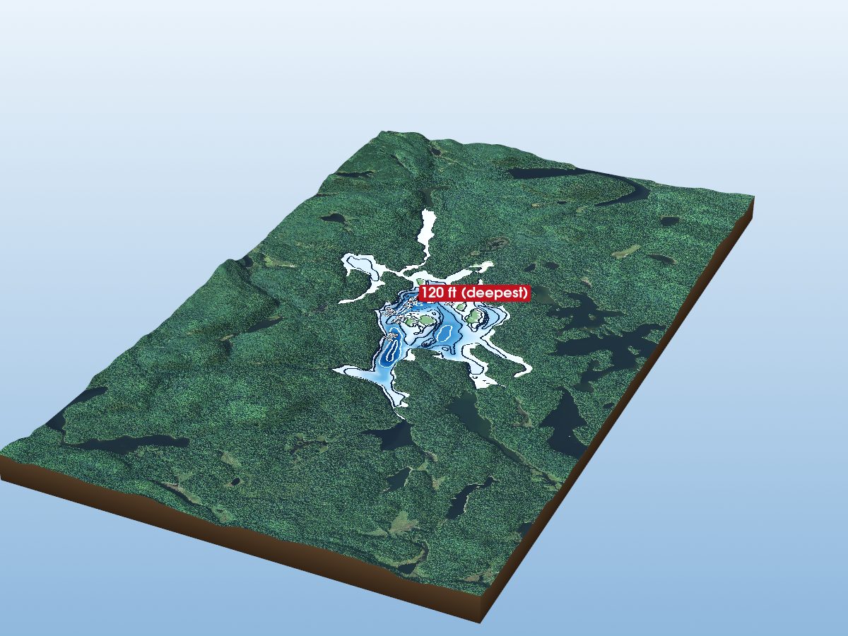 Depth map of Mountain Lake