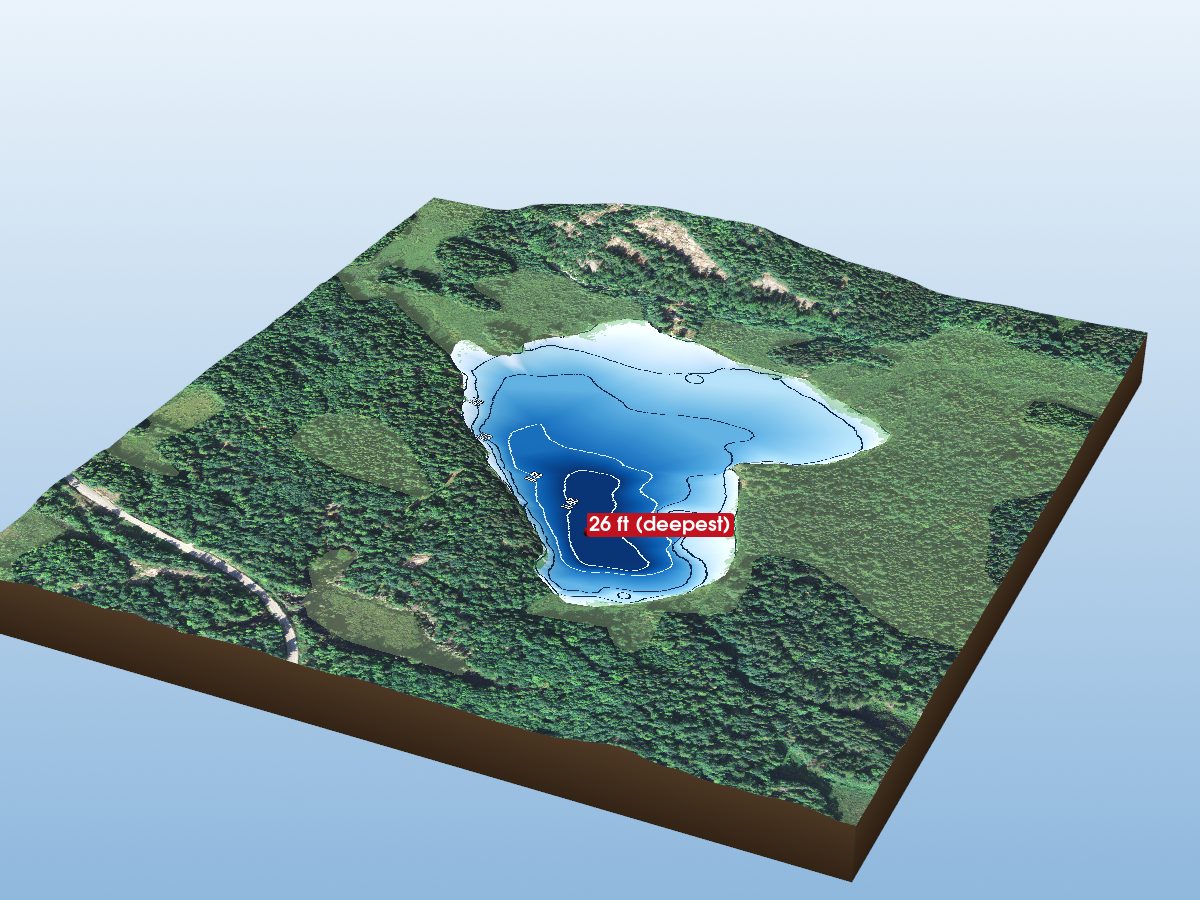 Depth map of Mountain Lake