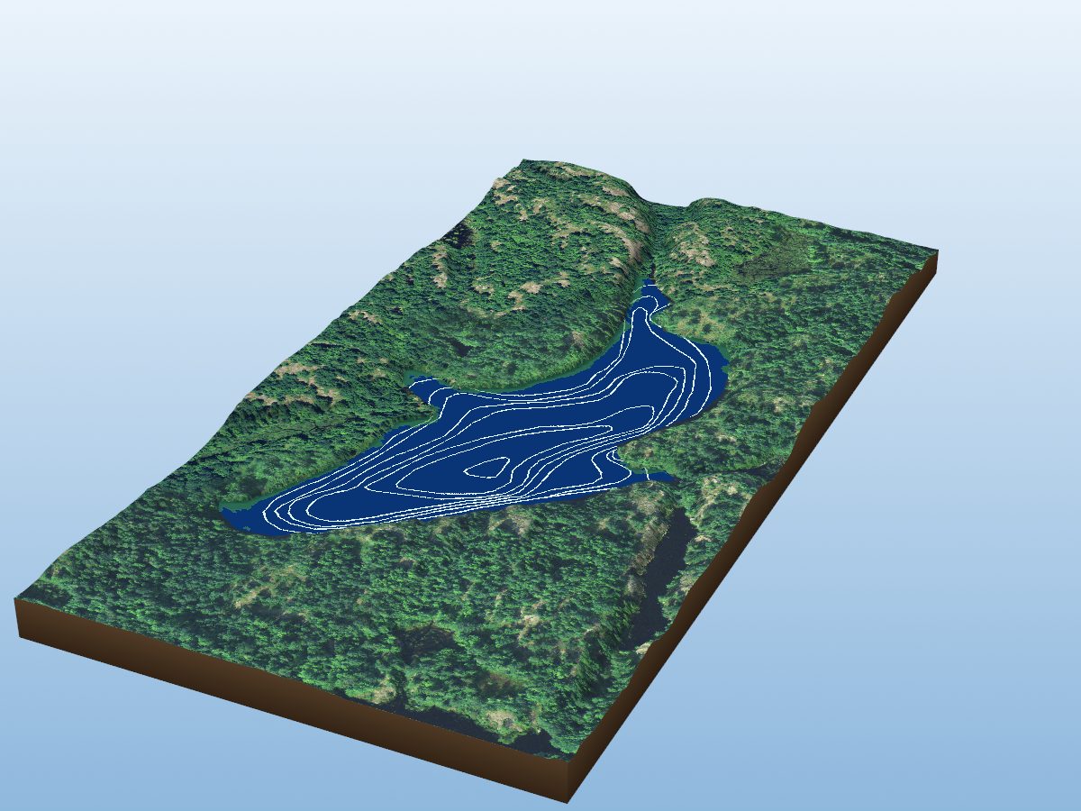 Depth map of Mountain Lake