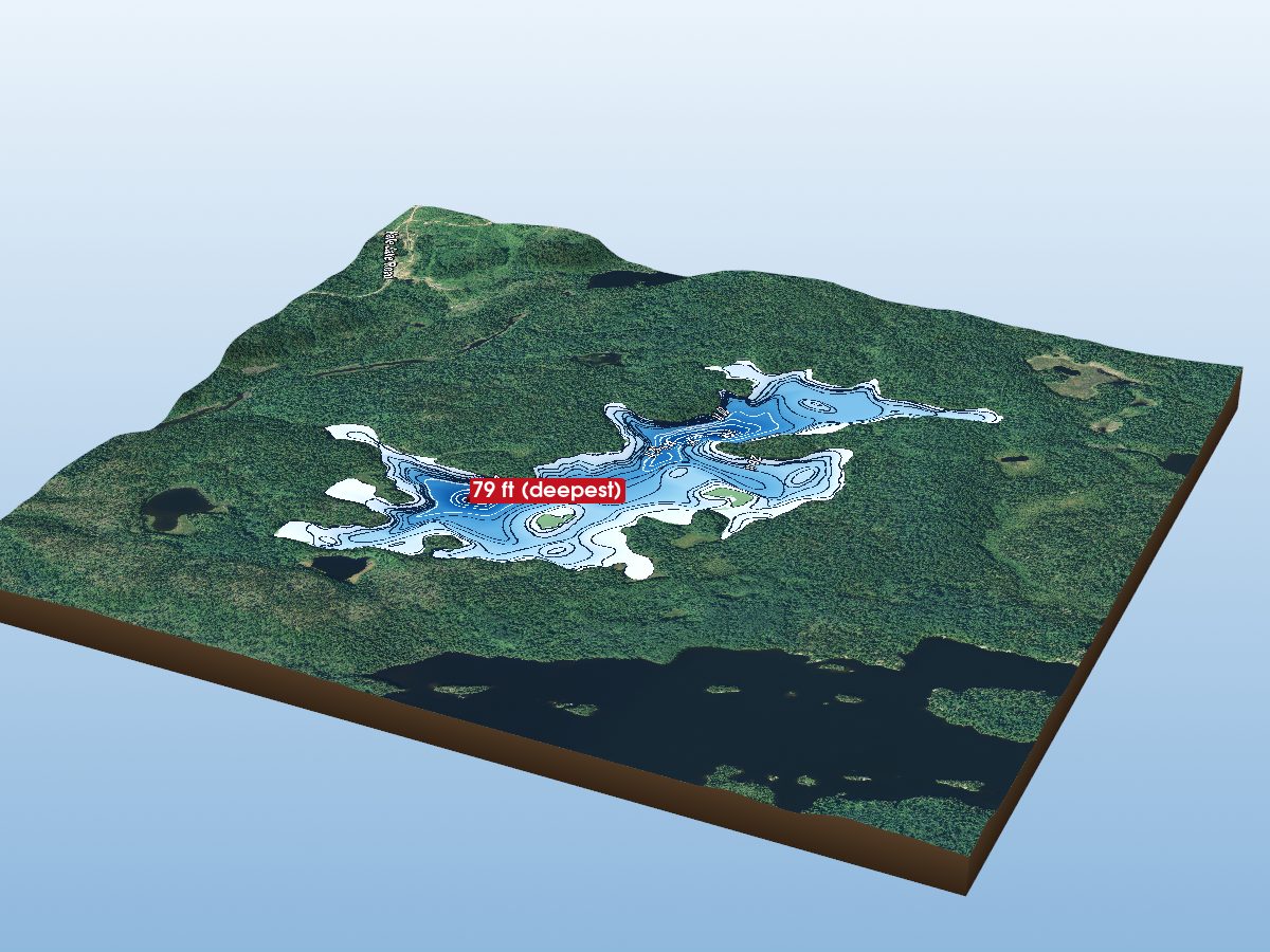 Depth map of Mountain Lake