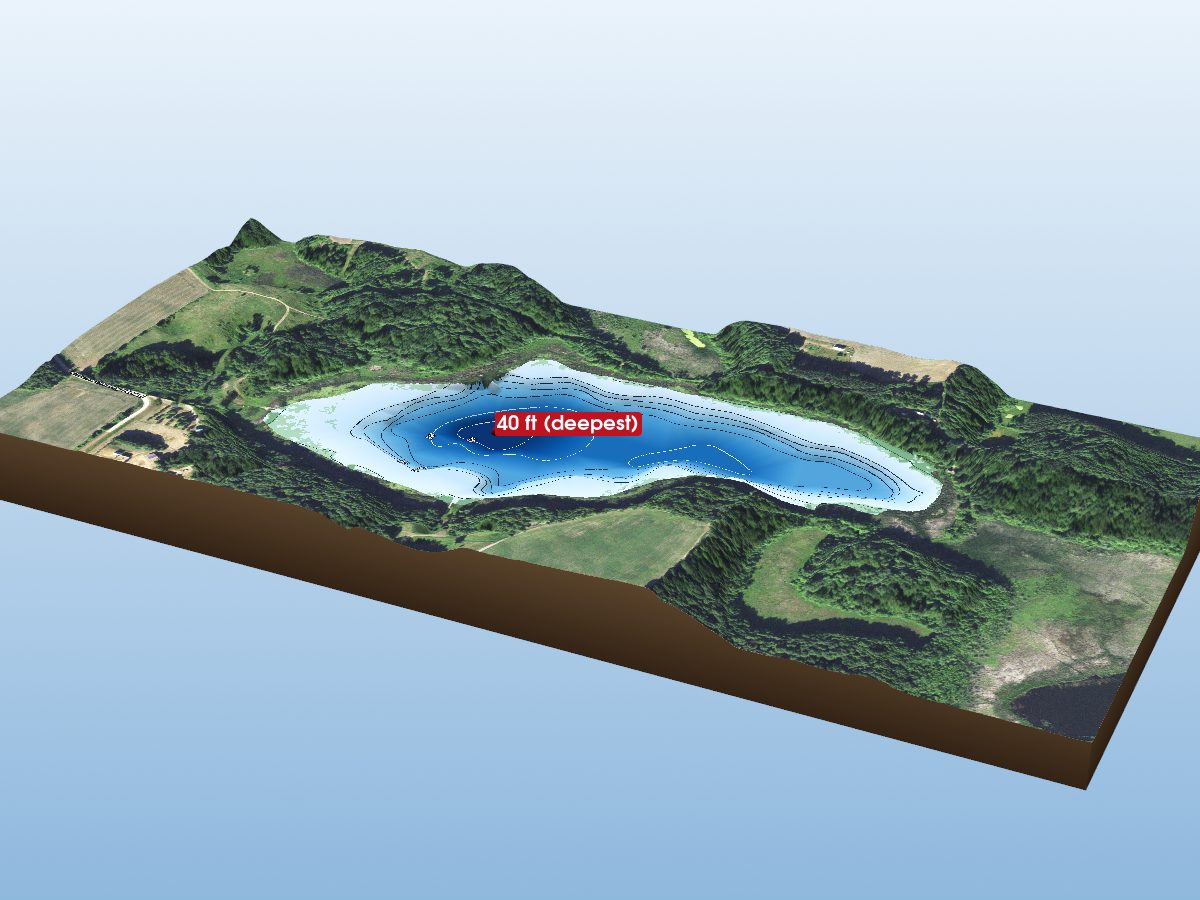 Depth map of Mountain Lake