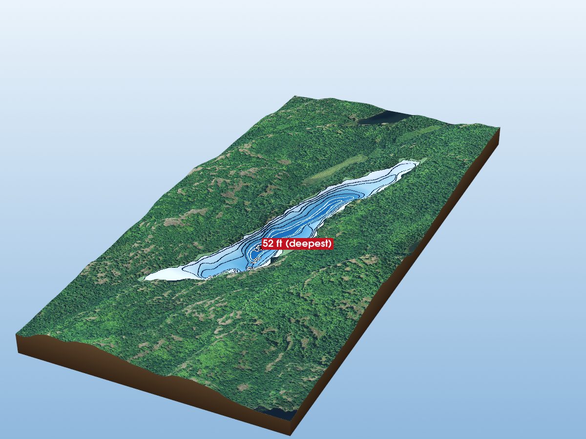 Depth map of Mountain Top Lake