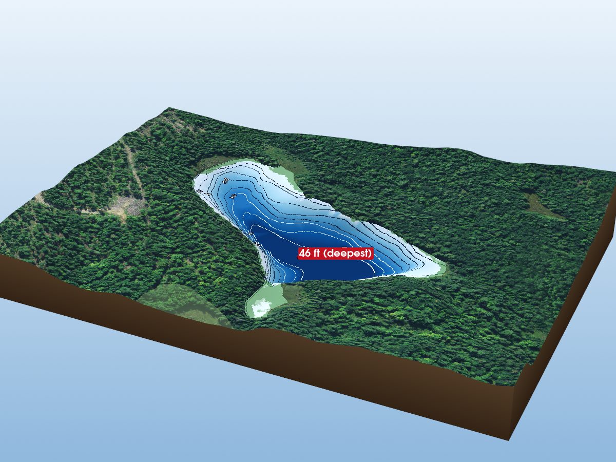 Depth map of Mousseau Lake