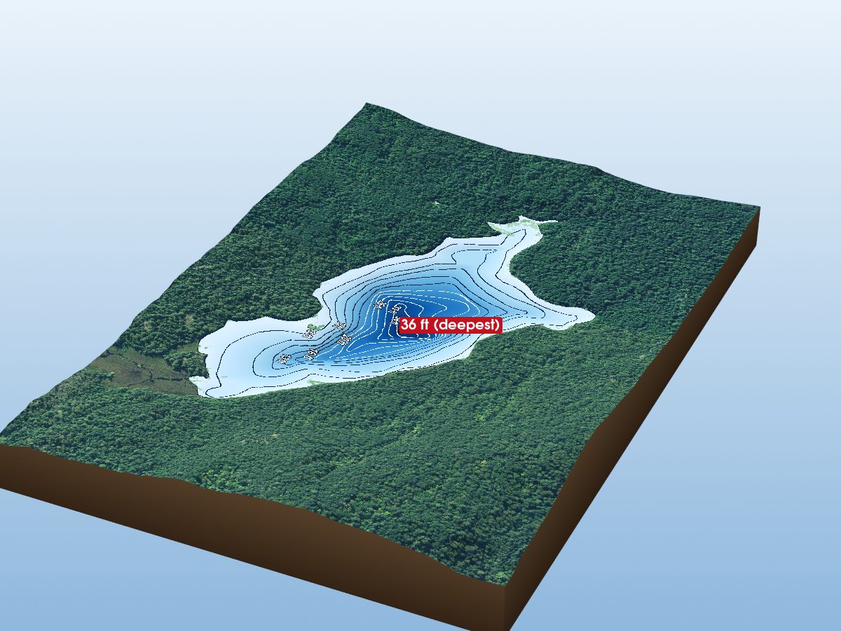 Depth map of Mousseau Lake