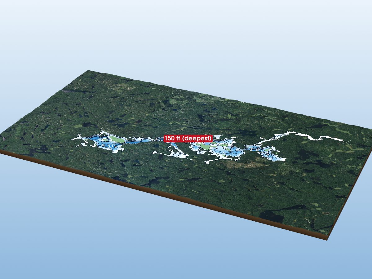 Depth map of Mozhabong Lake