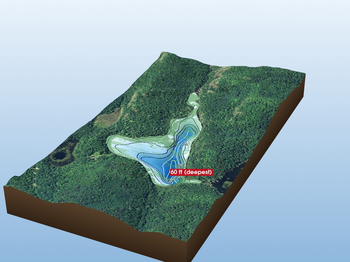 Depth map of Mud Lake