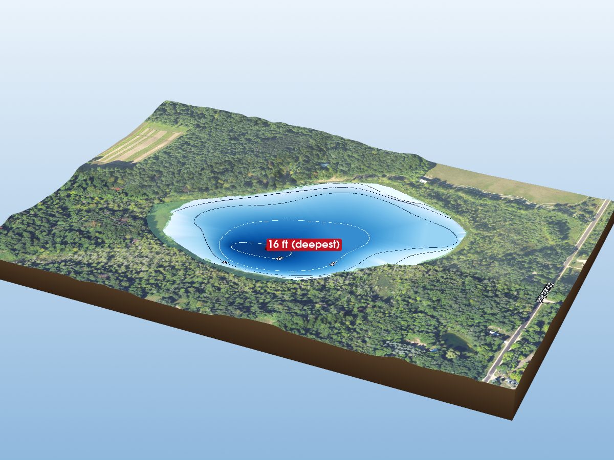 Depth map of Mud Lake